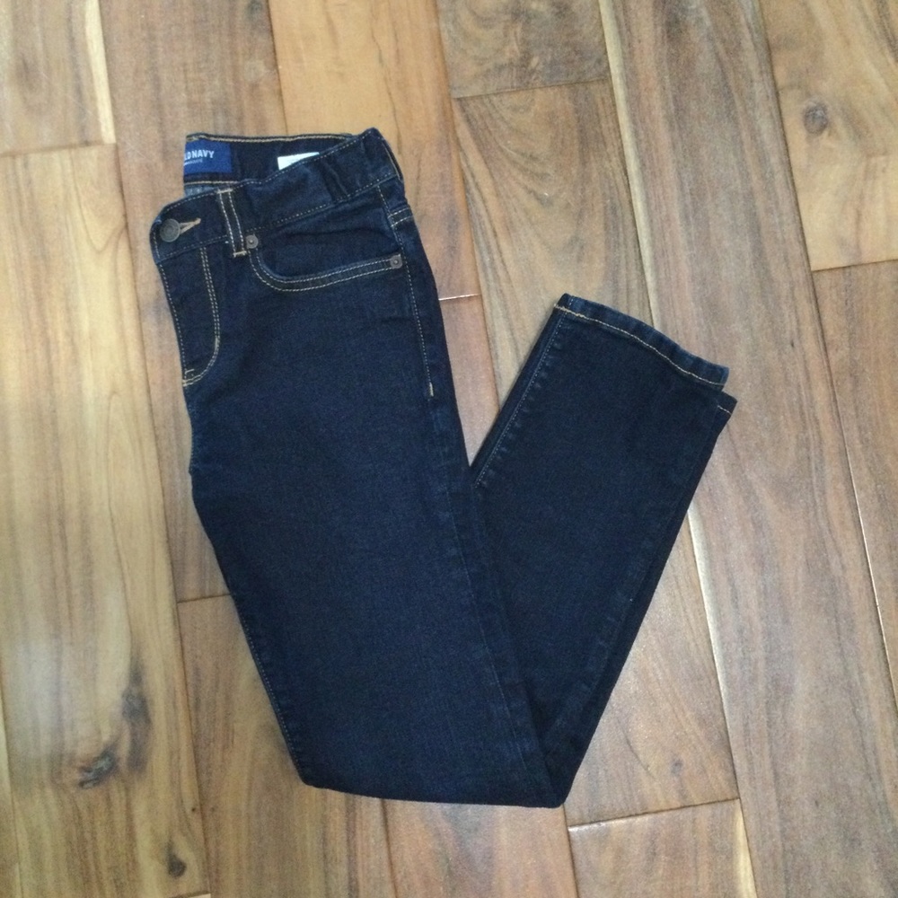 Boys OLD NAVY 10 regular dark skinny jeans denim pants adjustable waist Kids